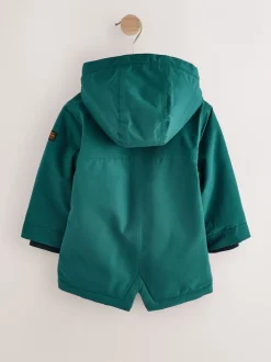 Jassen, Jacks En Kinderwagenpakjes|Schoolkleding*Next Donkergroen - Waterdichte parka met borgvoering (3mnd -7jr)