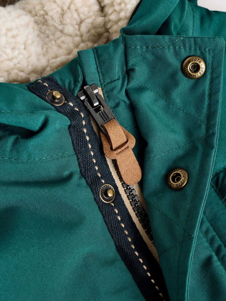 Jassen, Jacks En Kinderwagenpakjes|Schoolkleding*Next Donkergroen - Waterdichte parka met borgvoering (3mnd -7jr)