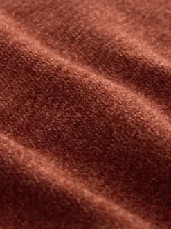 Gebreide Kleding|Next - Relaxed Fit Plain Chenille Crew Neck Jumper Donkeroranje