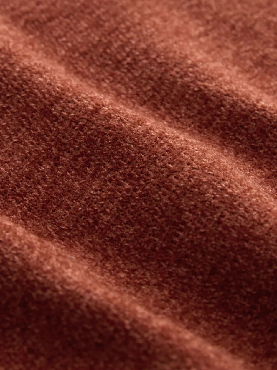 Gebreide Kleding|Next - Relaxed Fit Plain Chenille Crew Neck Jumper Donkeroranje