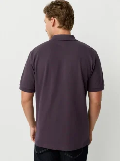 Poloshirts|Next Donkerpaars - Normale Pasvorm - Piqué poloshirt met korte mouwen