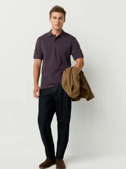 Poloshirts|Next Donkerpaars - Normale Pasvorm - Piqué poloshirt met korte mouwen
