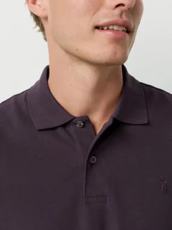 Poloshirts|Next Donkerpaars - Normale Pasvorm - Piqué poloshirt met korte mouwen