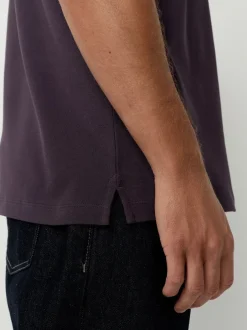 Poloshirts|Next Donkerpaars - Normale Pasvorm - Piqué poloshirt met korte mouwen