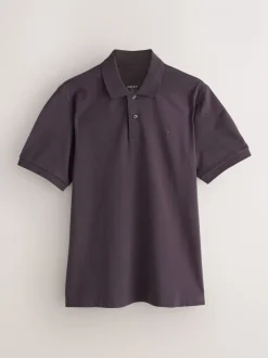 Poloshirts|Next Donkerpaars - Normale Pasvorm - Piqué poloshirt met korte mouwen