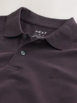 Poloshirts|Next Donkerpaars - Normale Pasvorm - Piqué poloshirt met korte mouwen