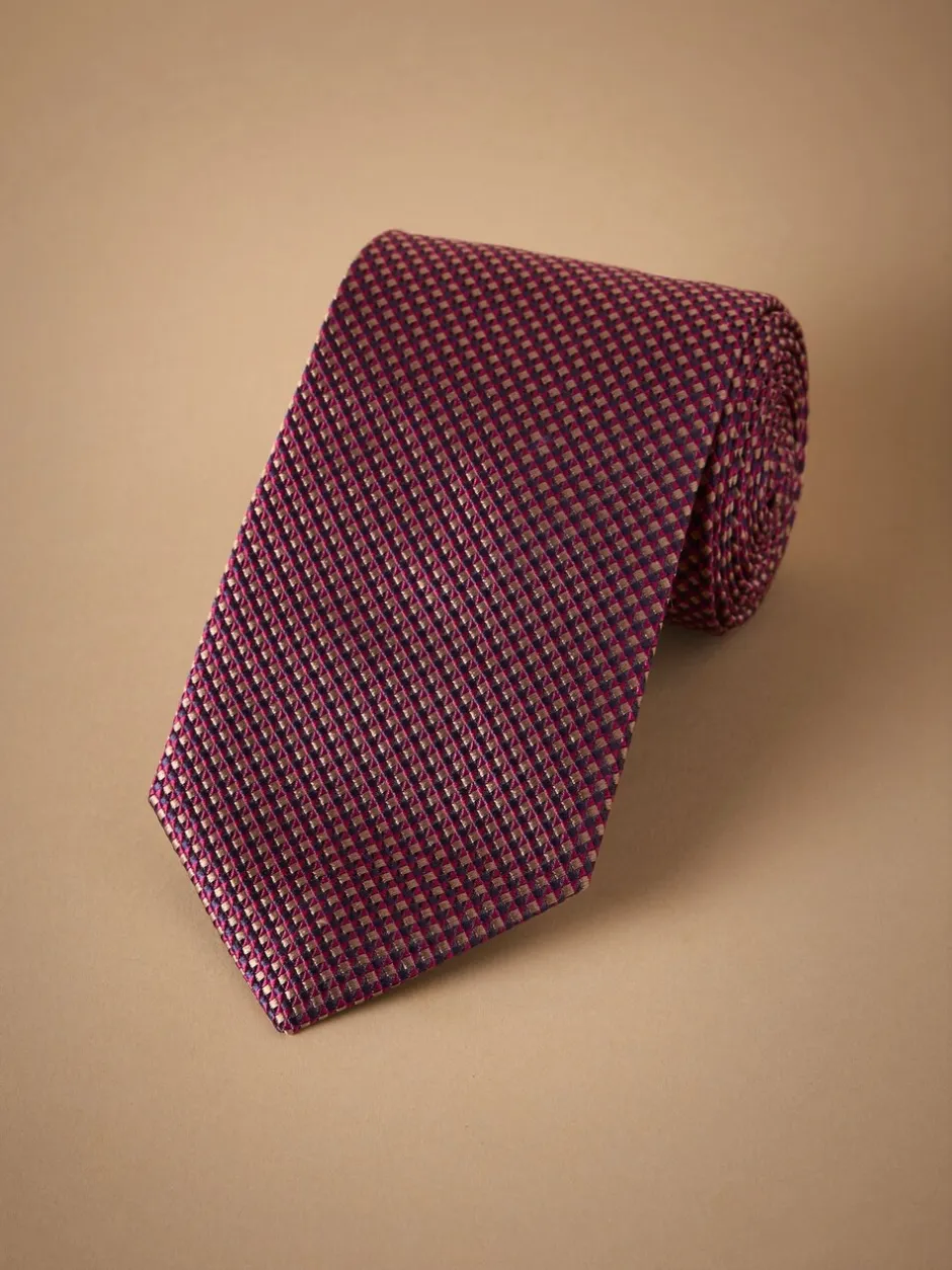 Stropdassen En Pochets*Next Donkerrood - Signature designstropdas van Italiaanse zijde