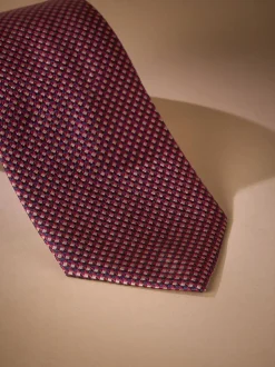 Stropdassen En Pochets*Next Donkerrood - Signature designstropdas van Italiaanse zijde