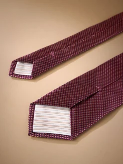 Stropdassen En Pochets*Next Donkerrood - Signature designstropdas van Italiaanse zijde