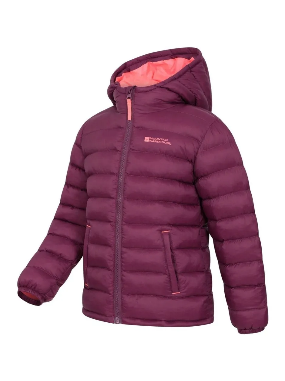 Jassen En Jacks|Mountain Warehouse Donkerroze - Seasons II waterafstotend Gevoerd jack voor kinderen