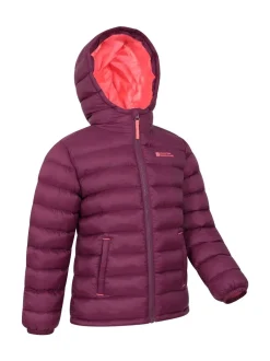 Jassen En Jacks|Mountain Warehouse Donkerroze - Seasons II waterafstotend Gevoerd jack voor kinderen