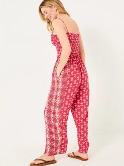 Jumpsuits En Playsuits|Fat Face - FatFace - Jumpsuit Donkerroze Earth Geo