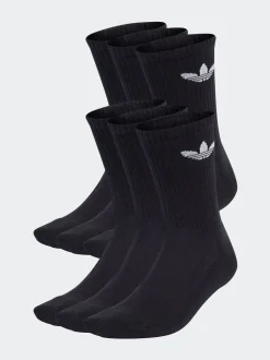 Sokken|Sokken*adidas Donkerzwart - Originals verpakking van 6 Trefoil enkelsokken