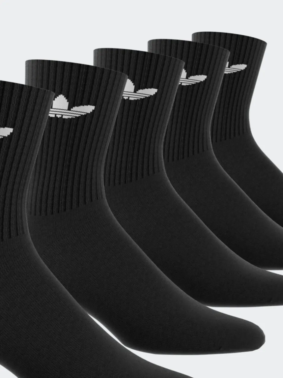 Sokken|Sokken*adidas Donkerzwart - Originals verpakking van 6 Trefoil enkelsokken