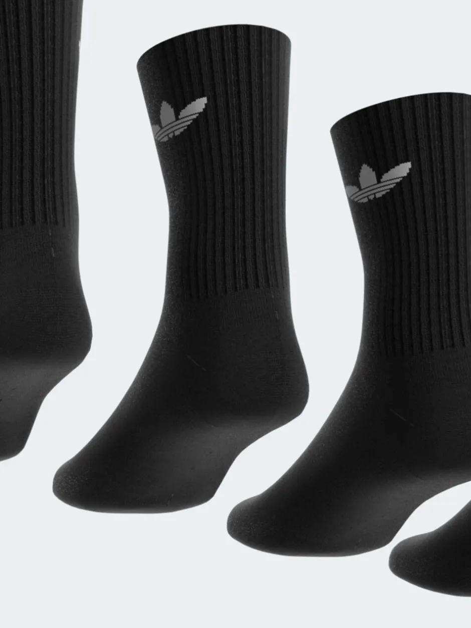 Sokken|Sokken*adidas Donkerzwart - Originals verpakking van 6 Trefoil enkelsokken