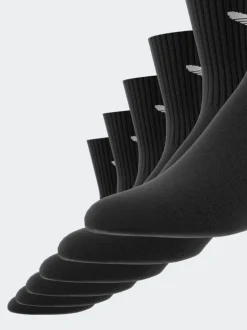 Sokken|Sokken*adidas Donkerzwart - Originals verpakking van 6 Trefoil enkelsokken