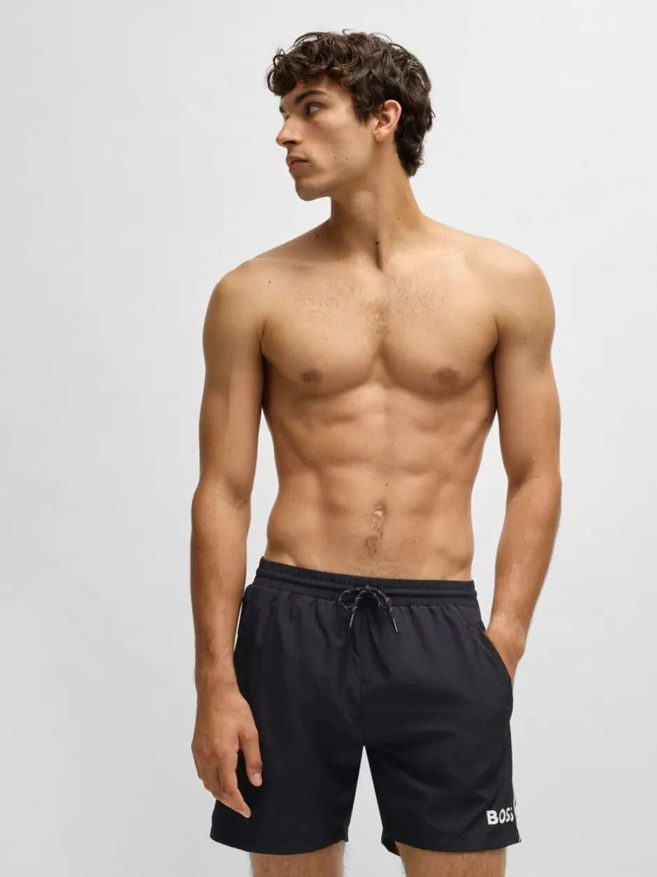 Badkleding*BOSS Donkerzwart - Starfish sneldrogende zwembroek