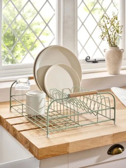 Keukenaccessoires|Next Draad afdruiprek Grijs-groen