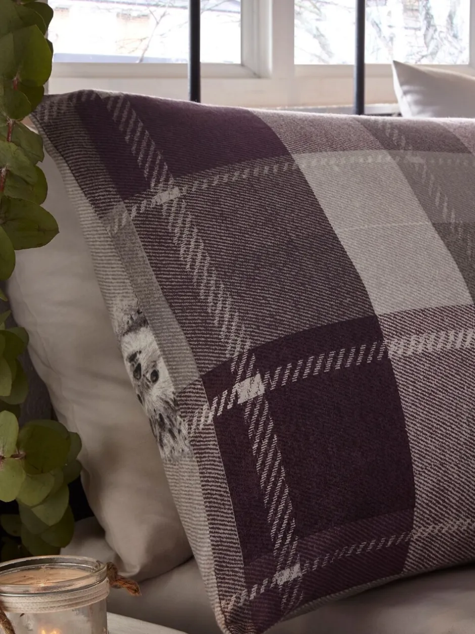 Beddengoedsets En Dekbedovertrekken|Dreams & Drapes Colville ruit superzachte 100% geborsteld katoenen dekbedovertrek- en kussensloopset Paars