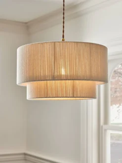 Lampenkappen|Verlichting*Next Easy Fit Woven Light Shade Ivoorwit
