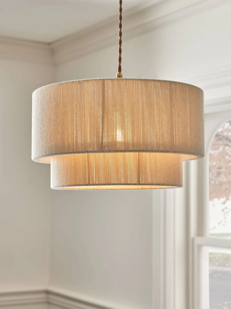 Lampenkappen|Verlichting*Next Easy Fit Woven Light Shade Ivoorwit