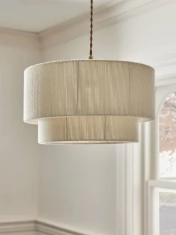 Lampenkappen|Verlichting*Next Easy Fit Woven Light Shade Ivoorwit