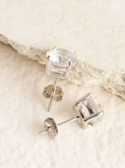 Sieraden*Next Echt zilver - Grote oorknopjes met zirkonia