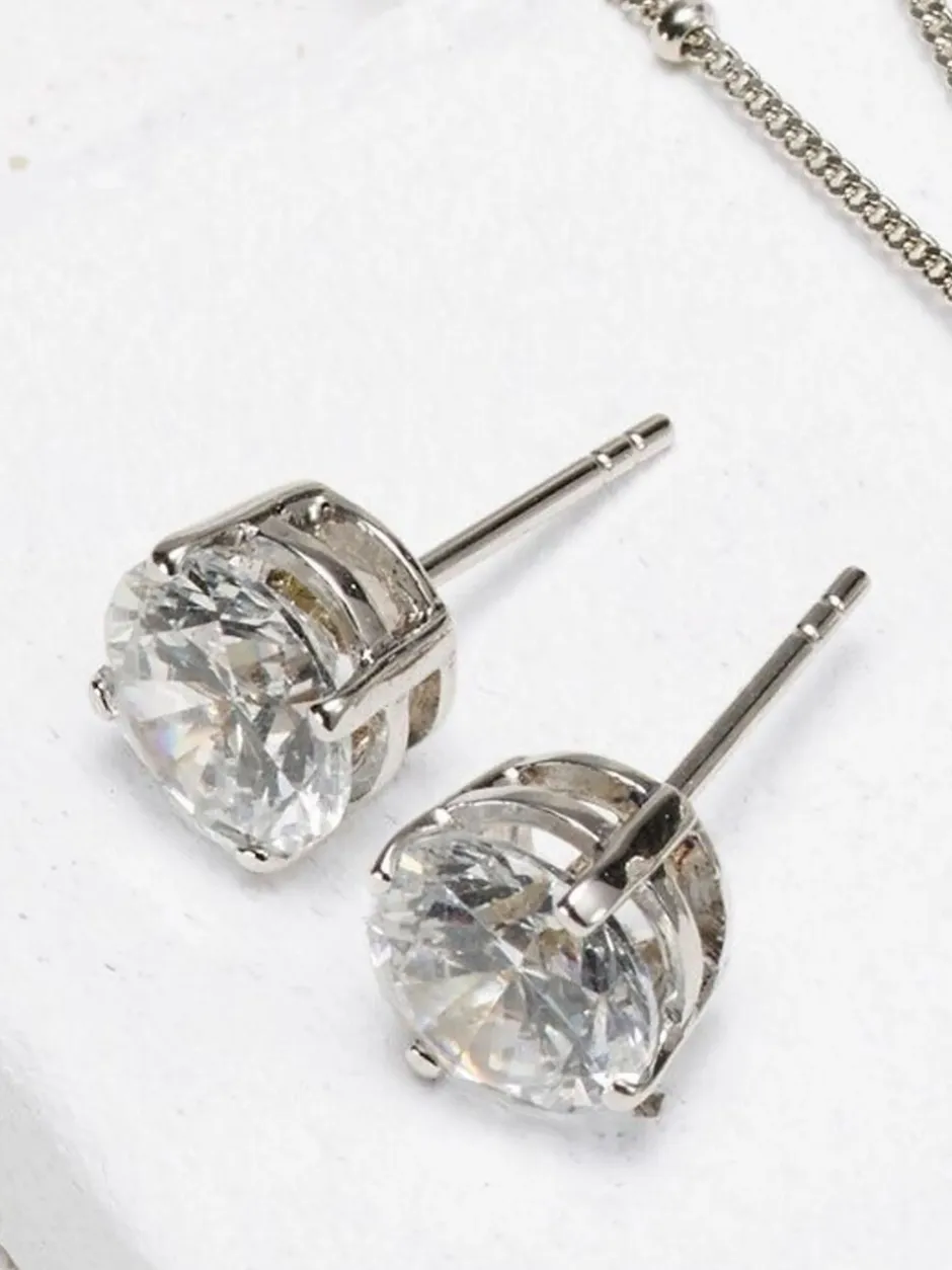 Sieraden*Next Echt zilver - Grote oorknopjes met zirkonia