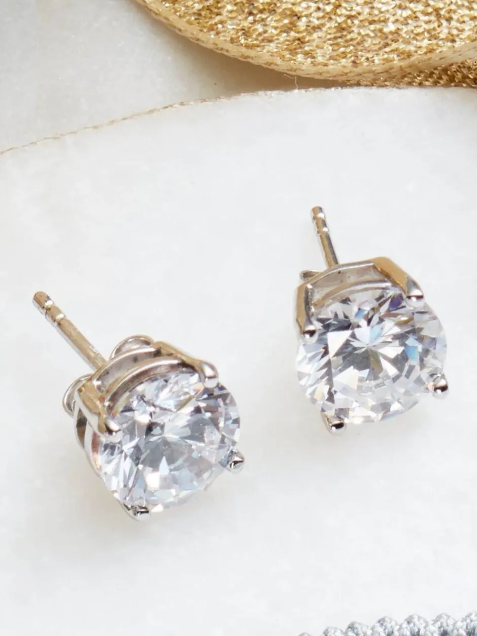 Sieraden*Next Echt zilver - Grote oorknopjes met zirkonia