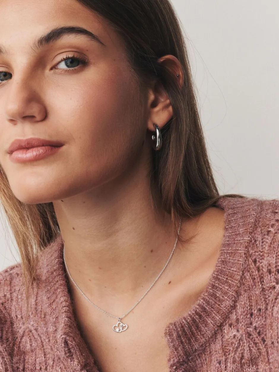 Sieraden*Next Echt zilver - Intertwined Heart Pendant Necklace