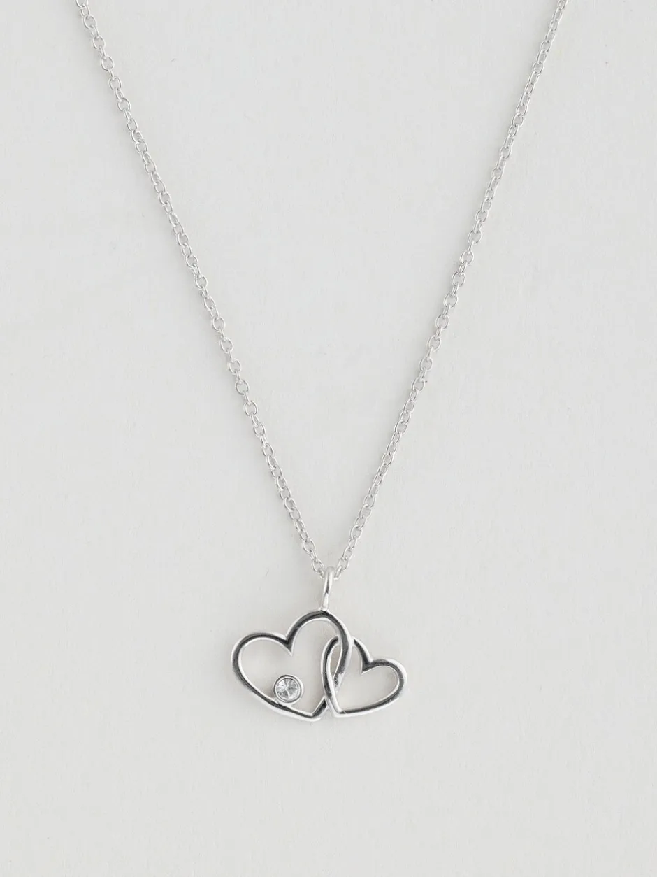 Sieraden*Next Echt zilver - Intertwined Heart Pendant Necklace