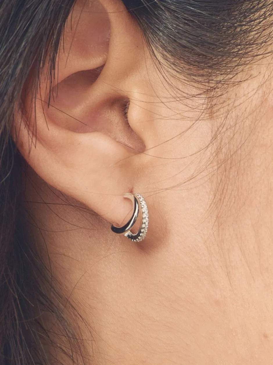 Sieraden*Next Echt zilver - Oorbellen met dubbele ring