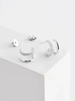 Sieraden*Next Echt zilver - Oorbellen met dubbele ring