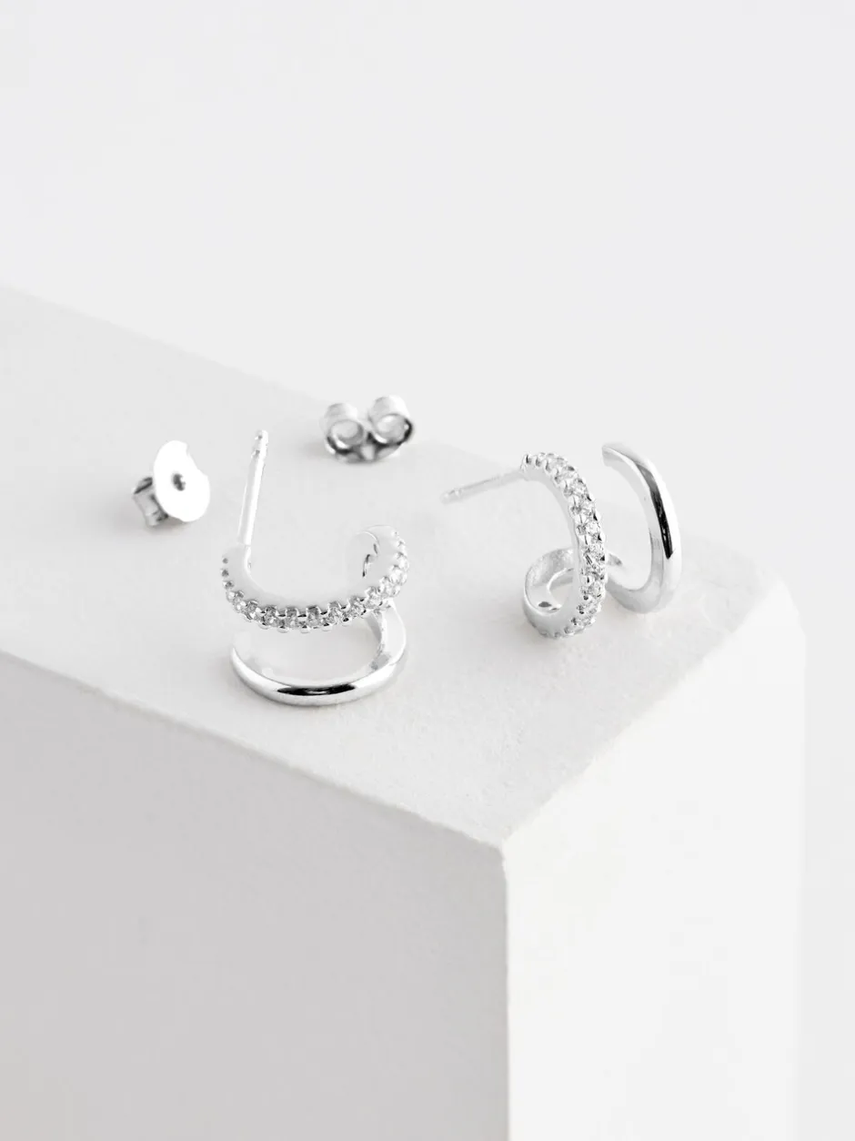 Sieraden*Next Echt zilver - Oorbellen met dubbele ring
