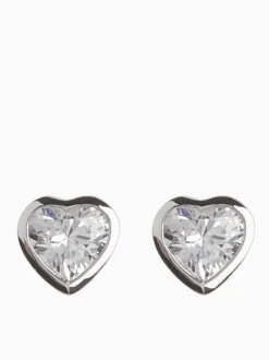 Sieraden|Next Echt zilver - Oorknopjes met hartje