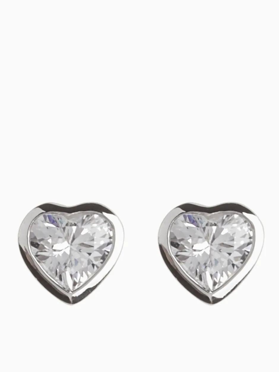 Sieraden|Next Echt zilver - Oorknopjes met hartje