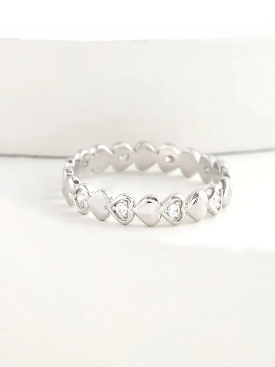 Sieraden|Next Echt zilver - Schitterende hart-ring