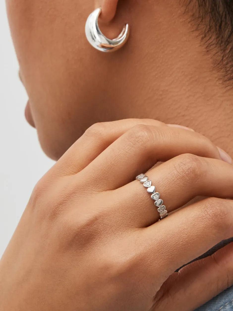 Sieraden|Next Echt zilver - Schitterende hart-ring