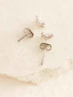 Sieraden|Next Echt zilver - Vierkante oorknopjes met zirkonia