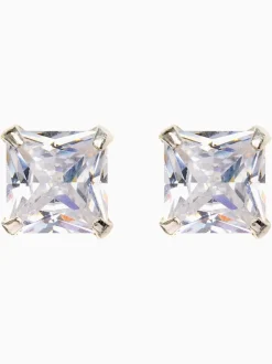 Sieraden|Next Echt zilver - Vierkante oorknopjes met zirkonia