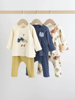 Tops|Tops|Next Ecru - 6 -delige set van top met lange mouwen en leggings (0mnd -3jr)