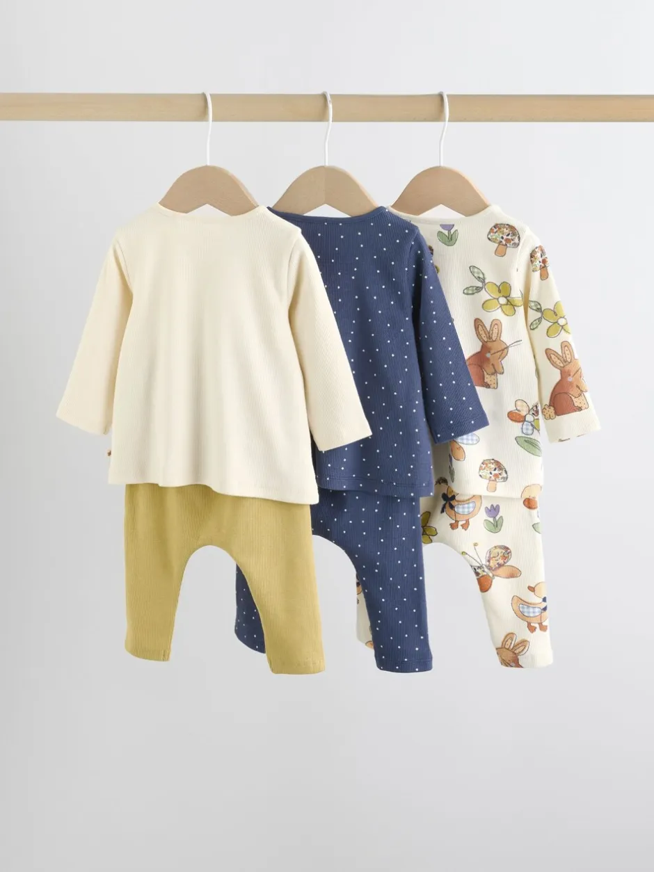 Tops|Tops|Next Ecru - 6 -delige set van top met lange mouwen en leggings (0mnd -3jr)