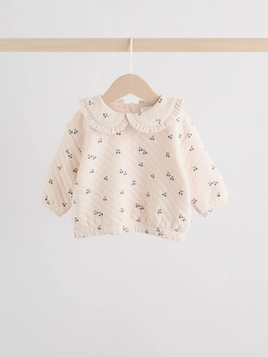 Sets En Outfits|Sweaters En Hoody´S|Next Ecru - Baby doorgestikte Sweatshirt en Broeken Set 2 Pieces (0mnd -2jr)