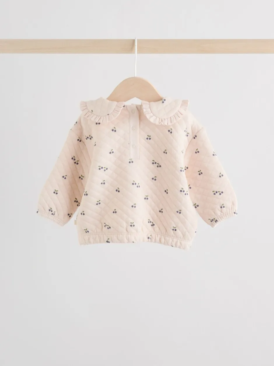 Sets En Outfits|Sweaters En Hoody´S|Next Ecru - Baby doorgestikte Sweatshirt en Broeken Set 2 Pieces (0mnd -2jr)