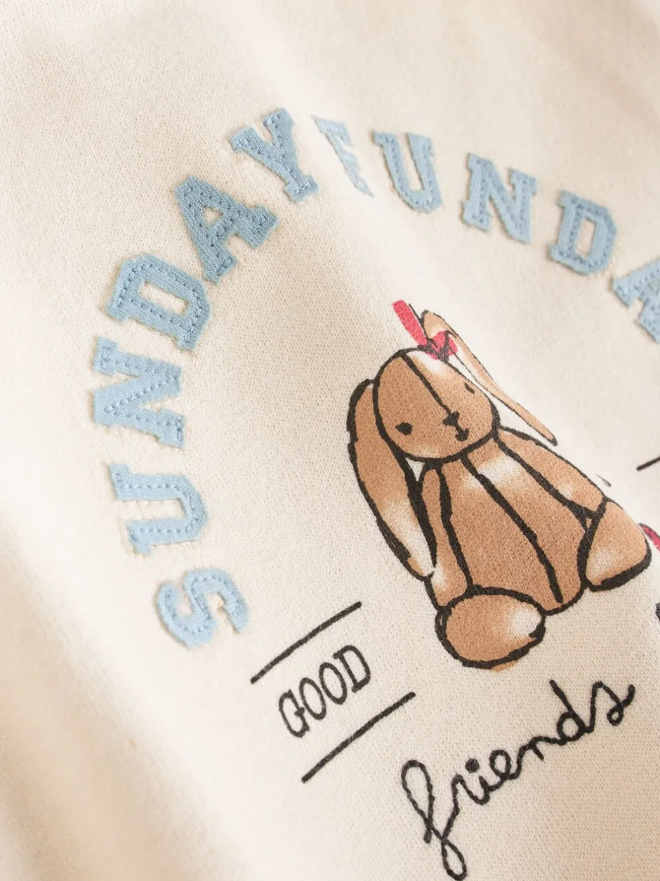 Sets En Outfits|Sweaters En Hoody´S*Next Ecru - Baby Sweatshirt and Trousers Set 2 Piece (0mths-2yrs)