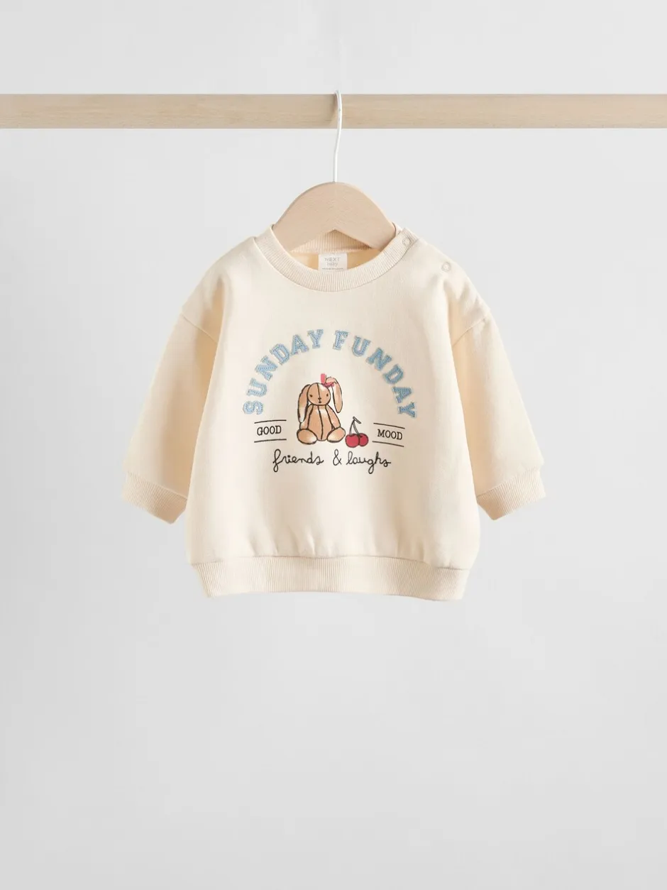 Sets En Outfits|Sweaters En Hoody´S*Next Ecru - Baby Sweatshirt and Trousers Set 2 Piece (0mths-2yrs)