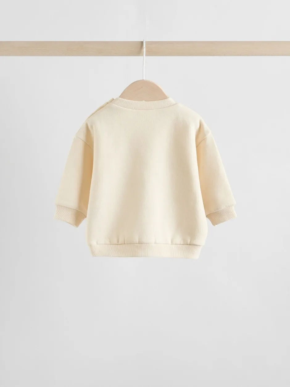 Sets En Outfits|Sweaters En Hoody´S*Next Ecru - Baby Sweatshirt and Trousers Set 2 Piece (0mths-2yrs)