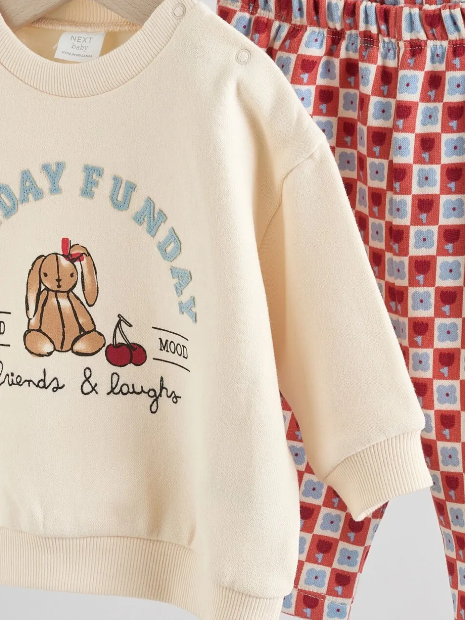 Sets En Outfits|Sweaters En Hoody´S*Next Ecru - Baby Sweatshirt and Trousers Set 2 Piece (0mths-2yrs)