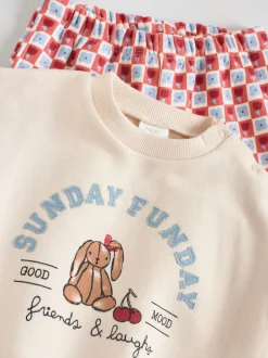 Sets En Outfits|Sweaters En Hoody´S*Next Ecru - Baby Sweatshirt and Trousers Set 2 Piece (0mths-2yrs)