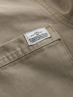 Shirts|Next - Corduroy canvas shacket overshirt met kraag Ecru
